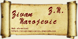 Živan Marojević vizit kartica